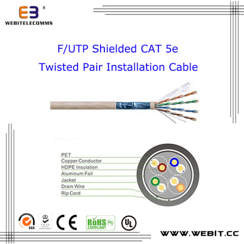 F/UTP Shielded Cat 5e Twisted Pair Installation cable