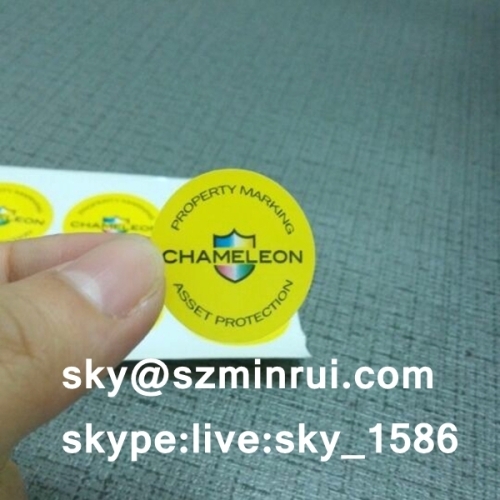 laminated destructible labels/warranty protection stickers/self adhesive vinyl lables