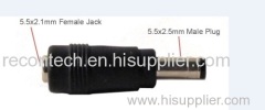2.1mm to 2.5mm DC adaptor plug
