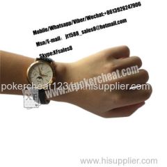 XF New Design Poker Scanner Leather Watch Camera With Power Bank