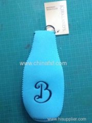 Promotional cheap zipper beer holder neoprene bottle cover