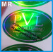 Printing holographic company logo anti-conuterfeiting label