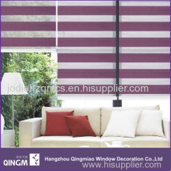 Modern Sheer 7-Folded Window Curtain With Hand Control Zebra Blind