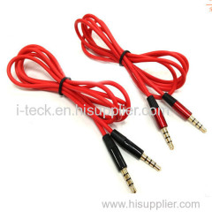 i-Teck 3.5mm connector stereo audio cable male to male car aux cable factory directly