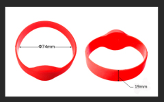 High quality RFID Silicone rewearable wristband(round)