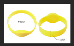 High quality RFID Silicone rewearable wristband(round)