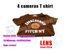 Marked Playing Cards Poker Scanner Orange T - Shirt IR Cameras With Four Lens