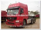 SINOTRUK HOWO 6x4 driving type TRACTOR TRUCK / prime mover truck with HW79 cab red color