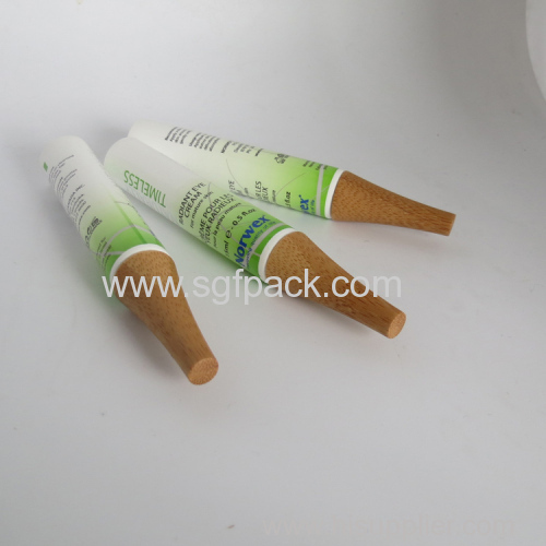 50ml PE tube with bamboo cap35 diam 40diam cap 25mm diam bamboo cap cosmetic tube cap