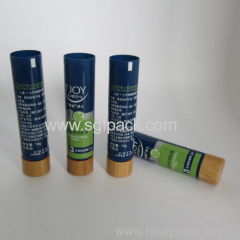 50ml PE tube with bamboo cap35 diam 40diam cap 25mm diam bamboo cap cosmetic tube cap