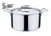 Mirror Polished Triple ply Stainless Steel Cookware Round Cooking Pot