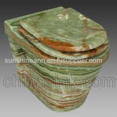 Green Marble Tankless Toilet