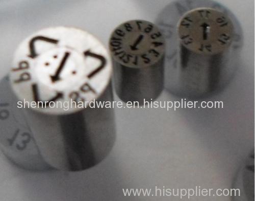 Plastic mold marking stamp