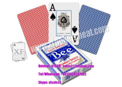 Eco - Friendly Bee Wide Size Marked Poker Cards / Jumbo Index Playing Cards