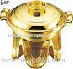 Gold Plated Chinese Tableware Alcohol Fuel hot pot Cookware For One Person