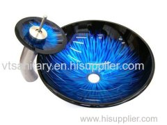 hand painted Glass basin set