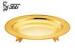 Oval Shape Gold Plated Chinese Tableware Dish Plate / Tray With Stands