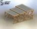 Attractive Modern Rectangle Special Stainless Steel Buffet Table With Glass And Pattern Stand