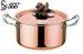 Polished Round European Copper Pot 3-Ply Cookware For Restaurants