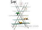 X Shaped Stainless Steel Multi Tiered Cake Stand with Five Tiers Using Space