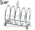 Metal Toast Stand With Handle Stainless Steel Dinnerware For Bar / Home