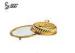 14 inch 16 inch Gold Plated Oval Stainless Steel Plate with Cover SCC ZA-011A