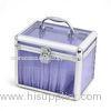 Purple Acrylic Transparent Box Beauty CD Vanity Case Portable Tool Storage
