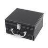 BV PU Black Leather Tool Case / Customized Black Storage Boxes Makeup Beauty Case