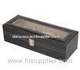 PU 6 Watches Concise Watch Boxes Cases Medium Custom One Lock