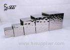 Cube Hammer Point Stainless Steel Tiered Buffet Stand To Show Buffet Food