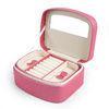 OEM PU Pink Cute Jewellery Leather tool Case Cosmetic Makeup Organizer
