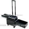 Aluminum Trolley Case Beauty Box On Wheels 375225330 mm With Metal Lock