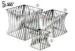 Square Mirror Polished 304 Stainless Steel Buffet Display Stands For Banquet