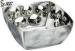 Copper Plated SUS304 Hammered Buffet Nesting Square Serving Bowls for Salad / Sauce / Nuts / Fruit D