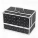 Black Makeup Storage Box Women Vanity Cosmetic Organizer With Flannelette