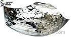 SUS304 Seafood / Fruit Display Hammered Silver Plated Butter Dish with 2 Sizes