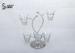 5 Cups Stainless Steel Tiered Buffet Stand / Tiered Dessert Stand Eco-friendly