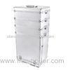 Silver Trolley Makeup Box / Cosmetic Trolley Case Beautiful Pattern Box