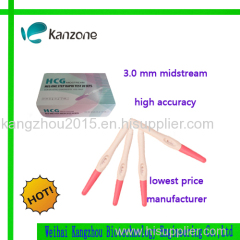 Rapid test pregnancy midstream 3.0mm CE marked