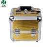 Double Open Gold Paintting Aluminum Cosmetic Case with Inside Trays