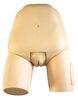 Male Medical training manikin uterus examination and evaluation for nursing practice