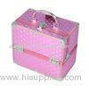 Custom Aluminum CasesVanity Makeup Organizer / Pink ABS Aluminum Carrying Cases