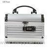 ABS Silver Aluminium Makeup Case Women Cosmetic Storage Organizer