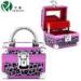 Beautiful Lepard Aluminum Cosmetic Case With Makeup Mirror Single Tray