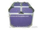 Octangle Shape Aluminum Makeup Storage Box Solid Luxury Purple 264264230 mm
