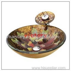 fancy tempered glass basin