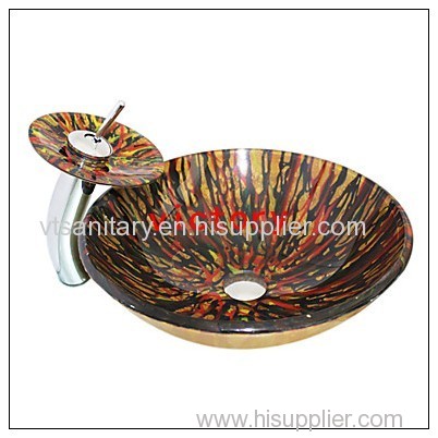 fancy tempered glass basin