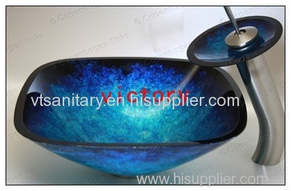 Coloured Glass Washing Basin