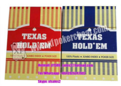 Texas Holdem Marked Poker Cards Made By Plastic Jumbo Index