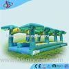 Green Double Lane Inflatable Water Slides Funny For Adult Tarpaulin